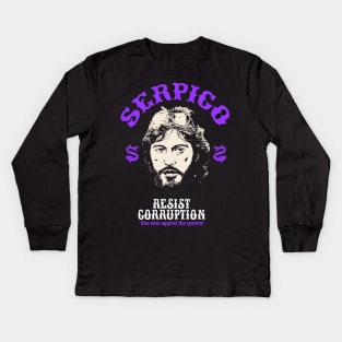 Serpico - Defying Corruption - Vintage Al Pacino T-Shirt Design Kids Long Sleeve T-Shirt